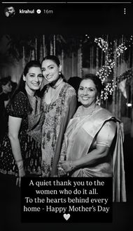 Screenshot of KL Rahul's Instagram story on Mother's Day - Source: KL Rahul/IG